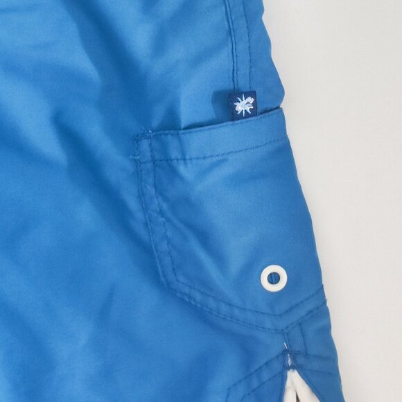 O'Neill beach short muted blue with tropical design women's junior size 7 - Picture 8 of 12